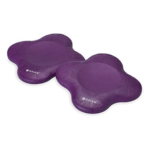 Gaiam Yoga Knee Pads (Set of 2) – Yoga Props and Accessories for Women/Men Cushions Knees and Elbows for Fitness, Travel, Meditation, Kneeling, Balance, Floor, Pilates